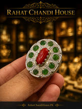 Certified Marjan With Emerald Ring