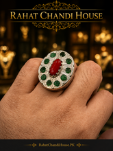 Certified Marjan With Emerald Ring