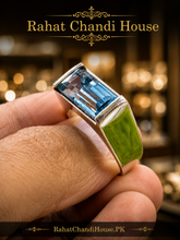 Antique Blue Topaz Handmade Ring