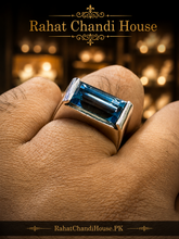 Antique Blue Topaz Handmade Ring