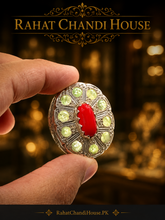 Certified Marjan With Emerald Ring